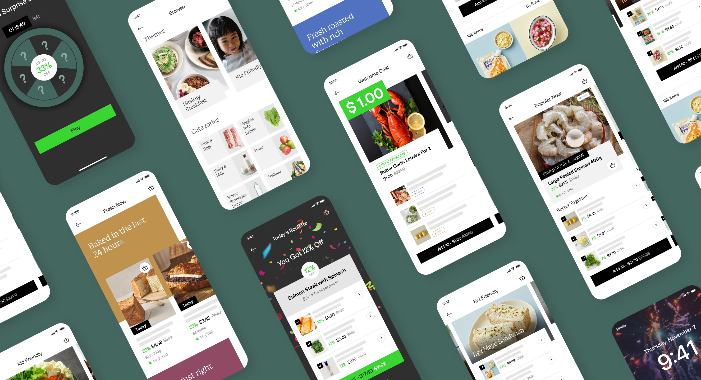 Mobile app mockups